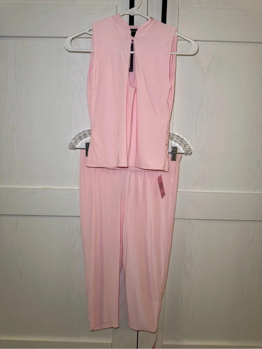 PrettyLittleThing Pink Slinky Capri Co-Ord Set NWT Size 6